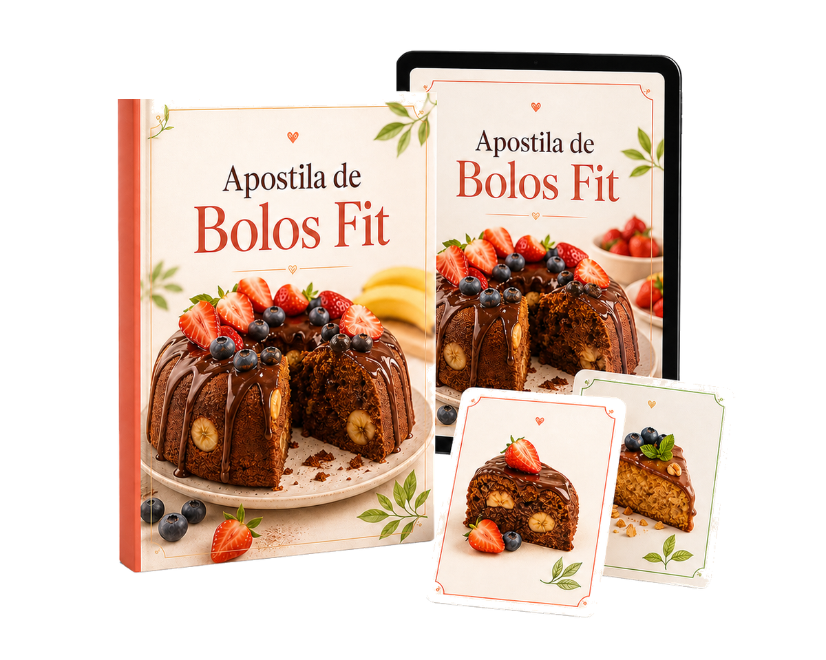 Mockup da Apostila de Bolos Fit
