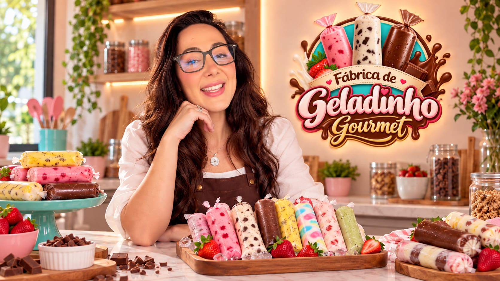 Marrara Bortoloti com geladinhos gourmet